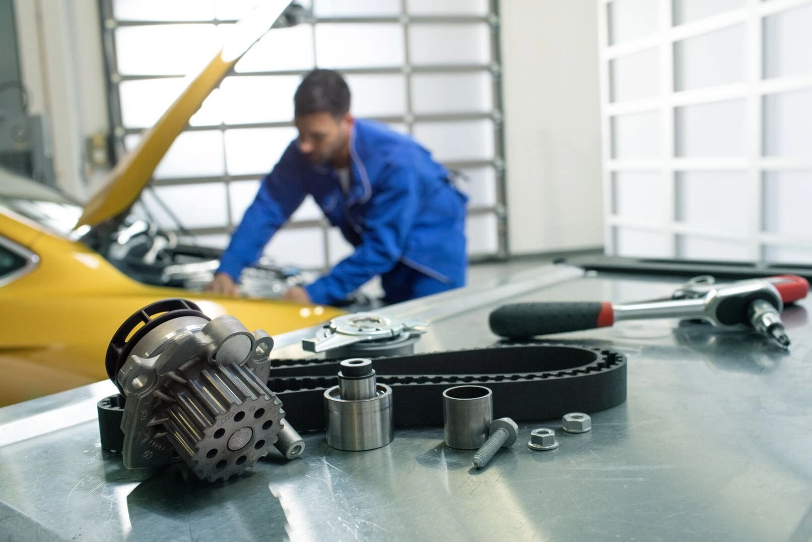 Reparaties bij M. de Koning